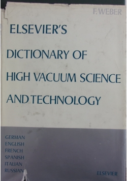 Elsevier's dictionary of high vacuum science and technology