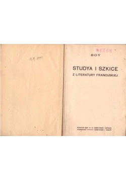 Studya i szkice z literatury francuskiej