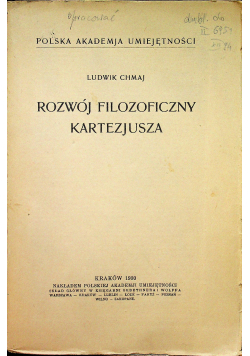 Rozwój filozoficzny Kartezjusza 1930 r.