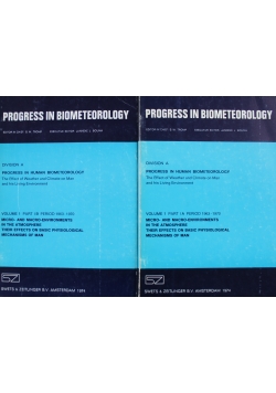 Progres in Biometeorology Tom 1 o 2