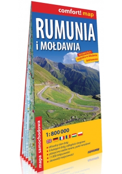 Rumunia i Mołdawia laminowana mapa samochodowa 1:800 000
