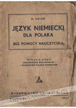 Język niemiecki dla polaka. Rozmówki i słownik, 1942 r.