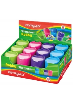 Temperówka podwójna KEYROAD Robby Display 12 sztuk mix