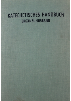 Katechetisches handbuch erganzungsband