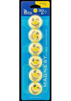 Magnesy do tablic żółte jęz. 6szt. GM301-TY