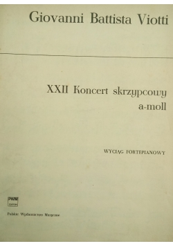 XXII Koncert skrzypcowy a moll