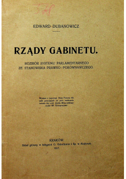 Rządy gabinetu 1912 r