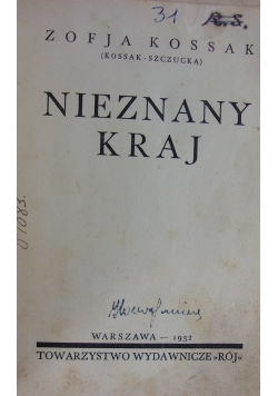 Nieznany Kraj,1927r.