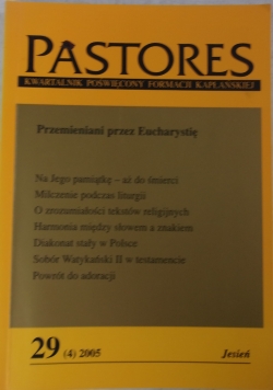 Pastores, Przemieniani przez Eucharystię, nr 29