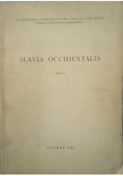 Slavia Occidentalis tom 21