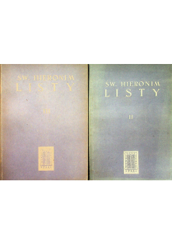 Św Hieronim listy 2 tomy od II do III