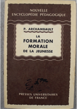 La Formation Morale De La Jeunesse