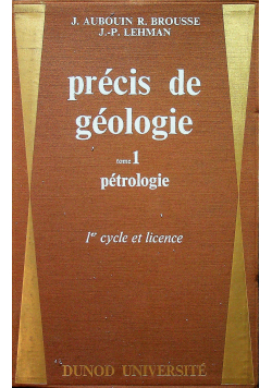 Precis de geologie tome 1