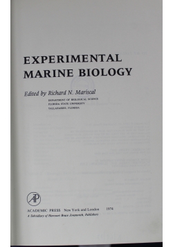 Experimental marine biology
