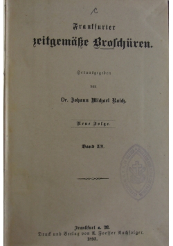 Franfsurter zeitgemoke Broschuren, 1893r.