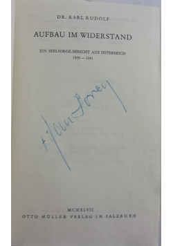 Aufbau im Widerstand, 1947 r.