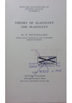 Theory of elasticity and plasticity