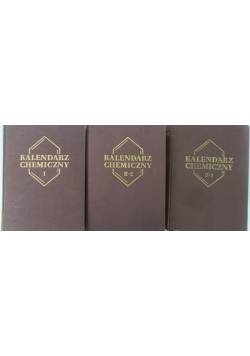 Kalendarz Chemiczny 3 tomy
