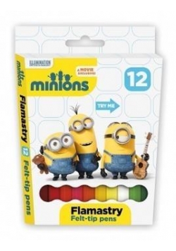 Flamastry 12 kolorów Minionki BAMBINO