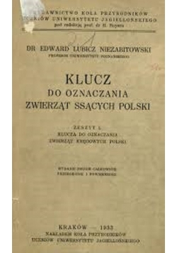Klucz do oznaczania krajowych zwierząt ssących