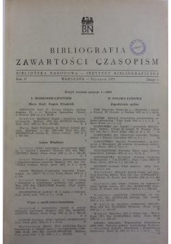 Bibliografia zawartości czasopism, Rocznik 27