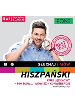 Słuchaj i mów Hiszpański Kurs językowy + 500 słów i mówisz + Konwersacje