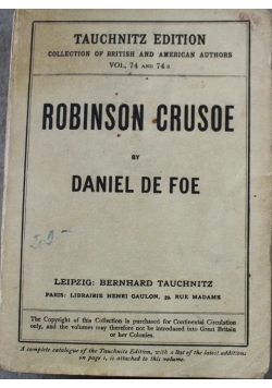 Robinson Crusoe 1845 r.