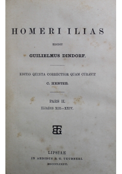 Homeri Ilias, 1884r.