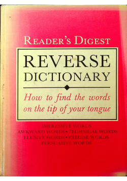 Readers Digest Reverse Dictionary