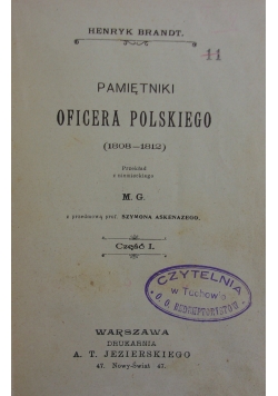 Pamiętniki oficera polskiego, cz. I, 1904r.