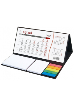 Kalendarz 2022 z notesem podkładka czarna