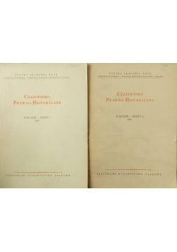 Czasopismo Historyczno-Prawne, tom XXIX, 2 części