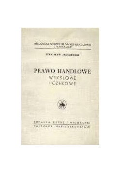 Prawo Handlowe wekslowe i czekowe
