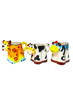 Kubek ceramiczny Zwierzęta Głowa mix 3 wzory