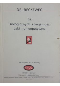 Biologiczne specjalności Leki homeopatyczne