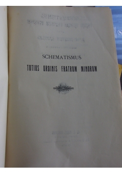 Schematismus Totius ordinis Fratrum Minorum, 1909 r.