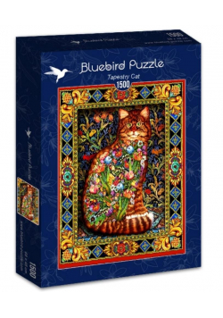 Puzzle 1500 Gobelin z kotem