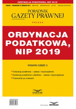 Ordynacja podatkowa , NIP 2019