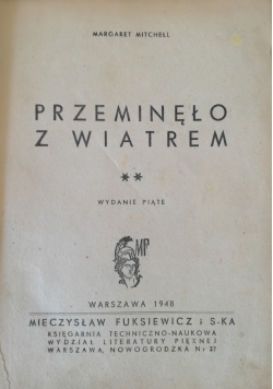Przeminęło z wiatrem, tom II, 1948 r.