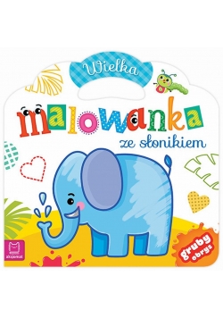 Wielka malowanka ze słonikiem
