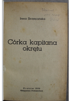 Córka kapitana okrętu 1938 r.