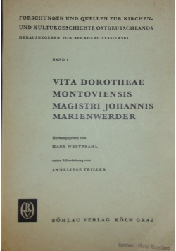 Vita Dorotheae Montobviensis Magistri Johannnis