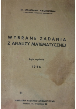 Wybrane zadania z analizy matematycznej, 1946 r.
