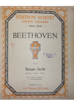Beethoven Sonate facil, op. 6