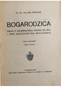 Bogarodzica, Tom I, 1927 r.
