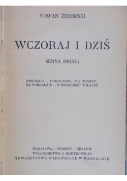 Wczoraj i dziś, serya druga, 1925 r.