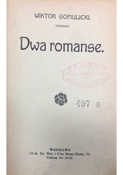 Dwa romanse, ok. 1900 r.