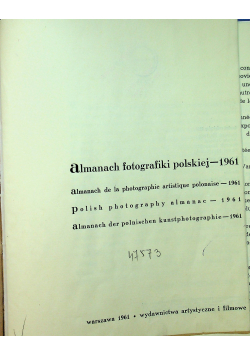 Almanach fotografiki polskiej 1961