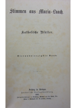 Stimmen aus Maria-Laach: katholische Blätter, 1893 r.