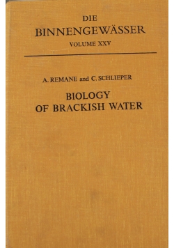 Biology of Brackish Water Volume XXV